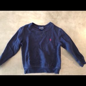 Boys pull over sweatshirt navy with red logo